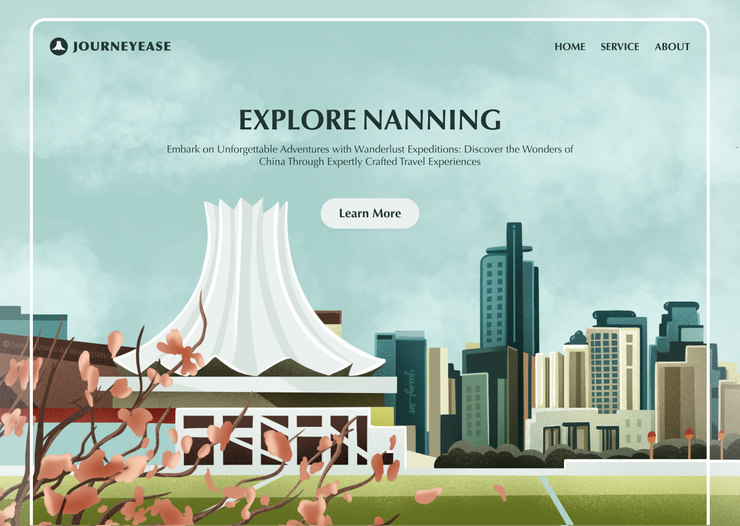 Example of Landing Page Illustration Design