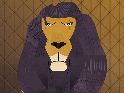 Grumpy lion grumpy lion illustration lion illustration