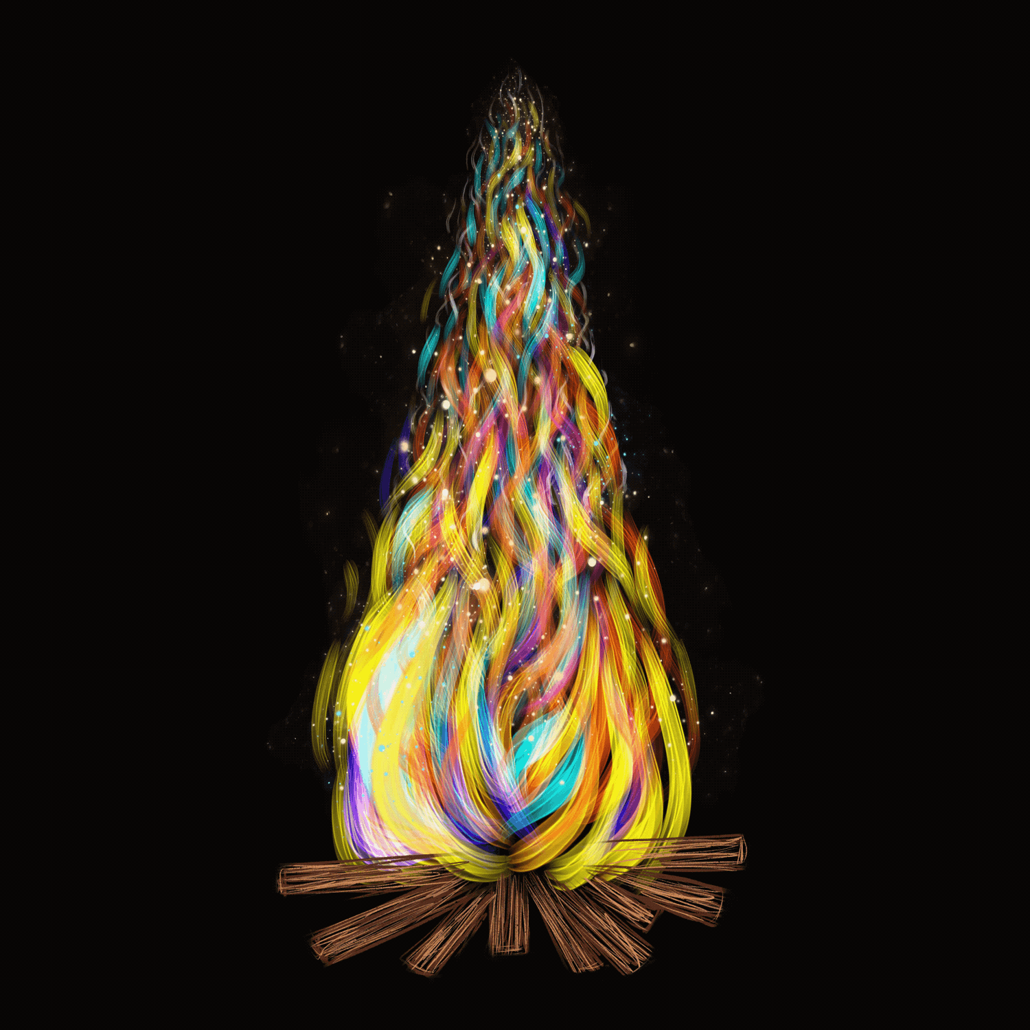 A Fire Inside design drawing fire illustration