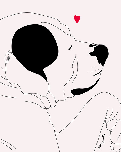 My Sweet Baby Cow design dog illustration