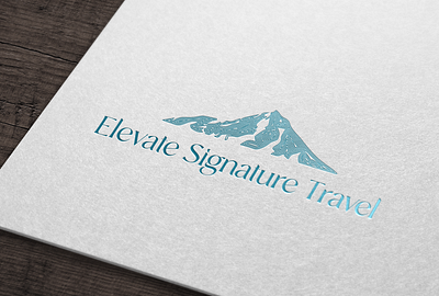 Elevate Signature Travel brand guidelines branding design logo luxury mockup mountain print travel