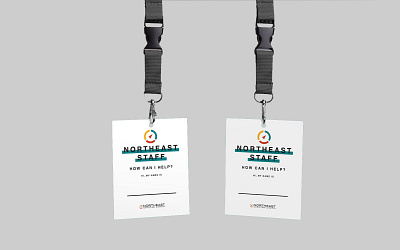 Northeast Branding branding graphic design lanyard lanyard design print design staff lanyard design volunteer