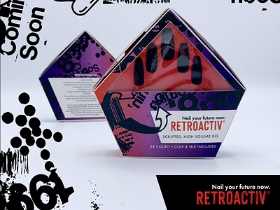 Retroactiv Nails Branding advertising brand guidelines branding design graphic design package design packaging product packaging typography