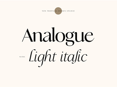 Analogue - Stylish Modern font