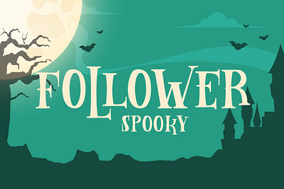 Follower Spooky halloween Font app branding design graphic design illustration logo typography ui ux vector