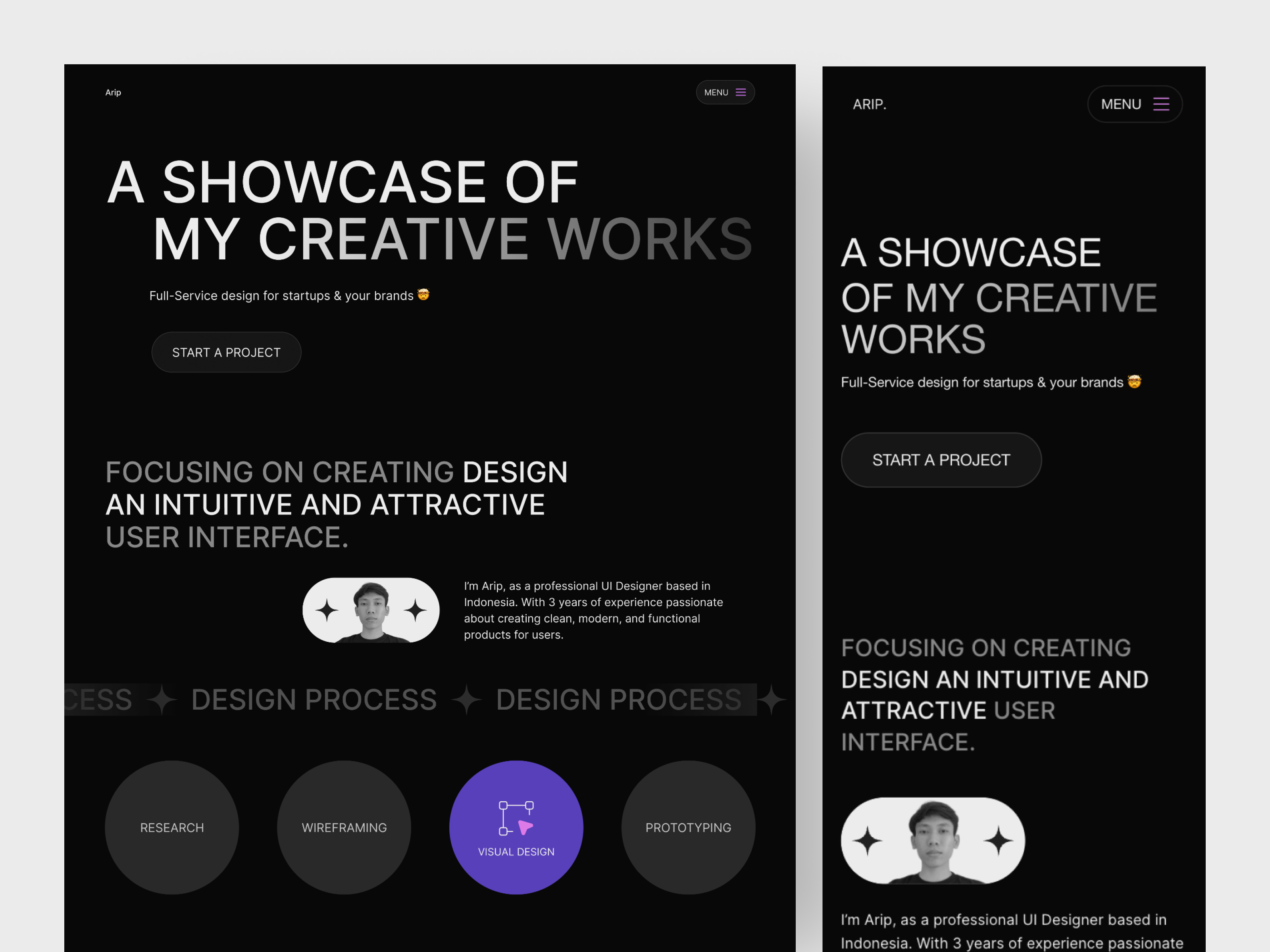 Personal Web Portfolio - Framer Live by Arip on Dribbble