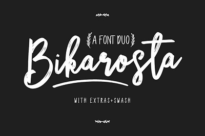 Bikarosta Font Duo with Extras app branding design graphic design illustration logo typography ui ux vector