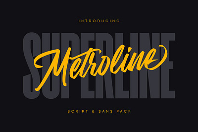Metroline Script & Sans Pack app branding design graphic design illustration logo typography ui ux vector