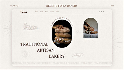 Bread, A traditional bakery website app branding design figma logo typography ui ux vector website