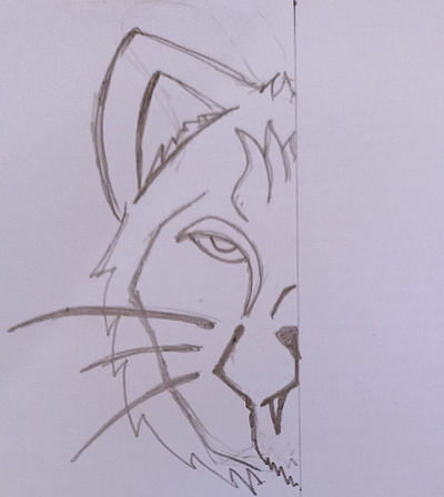 The Evil Cat Sketch cat design evil cat graphic design illustration sketch vector