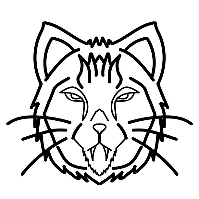 The Evil Cat Lineart cartoon cat design graphic design illustration lineart outline vector