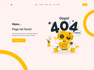 Daily UI 008/100 - 404 Error Page app design graphic design ui ux