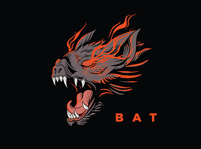 Bat animal design graphic design illustration logo