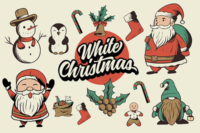 White Christmas branding design graphic design illustration