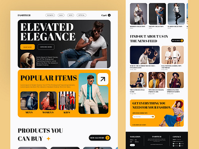 Fashion Website Design | Landing Page clothing fashion fashion landing page fashion ui fashion web design fashion website street wear web design