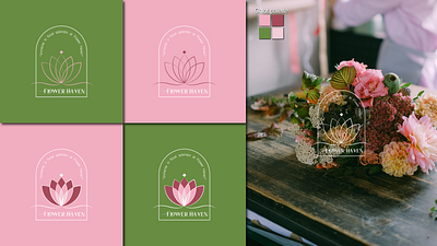 Flower shop Logo design branding graphic design logo