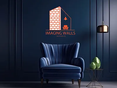 Interior Company Logo branding company logo decor decoration design home interior logo logo design minimal minimal logo minimalistic wall