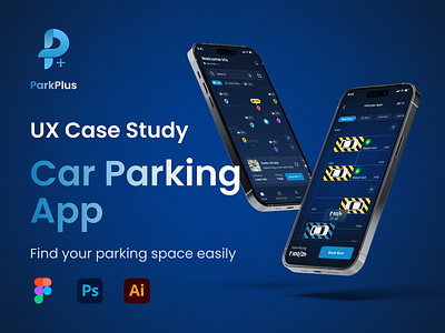 Car Parking Mobile App android carparking casestudy designsystem drivesafe ios mobileapp parkingissue problemsolving uiux usercentereddesign userexperiecne userinterface