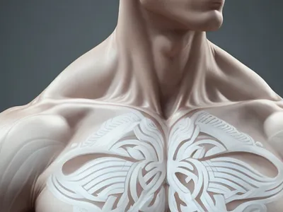 handsome male mascular body ai aiart art maletorso mid journey portrait