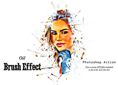 Oil Brush Effect Photoshop Action oil sketch