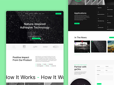 Gecko - Tech Startup Project design green and black site modern site startup tech web design webflow