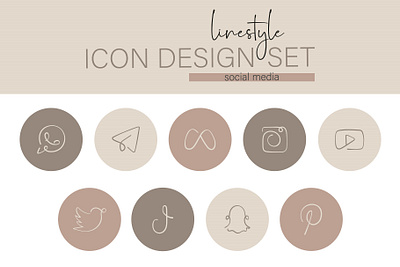 Icon Design Set Social Media sosmed