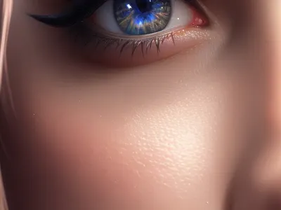 ai generated art beautiful eye half face of a young female ai art beautiful cutegirl eyes graphic design portrait