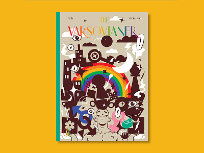 Warsaw Pride buildings character character design city clouds design face gender graphic design heart illustration man pride queer rainbow shapes stars town vector warsaw