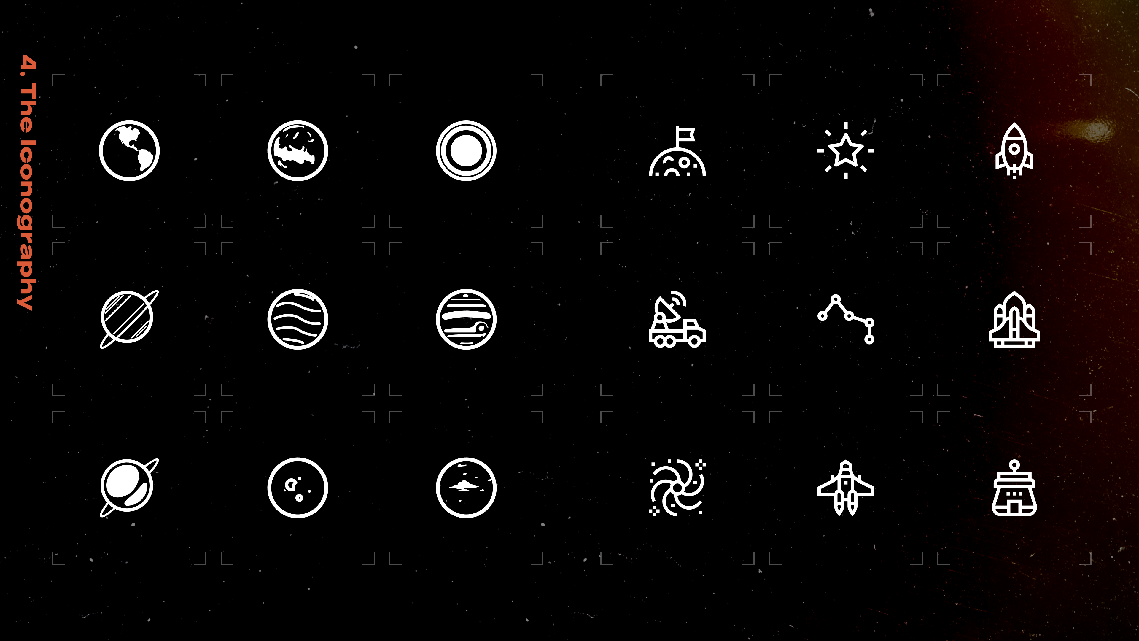 Collection of space and planet related icons