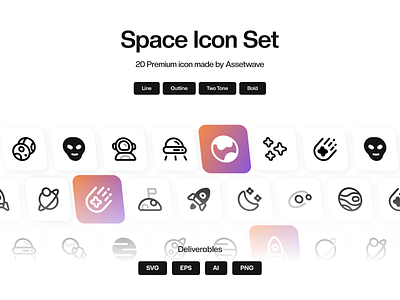 Space Icon Set app icons astral icons bold design galaxy icon icon icon pack icon set iconography icons icons design icons pack iconset line material ui icons outline product product design space icon two tone