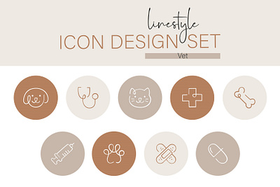 Icon Design Set Vet doctor