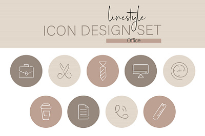 Icon Design Set Office tie
