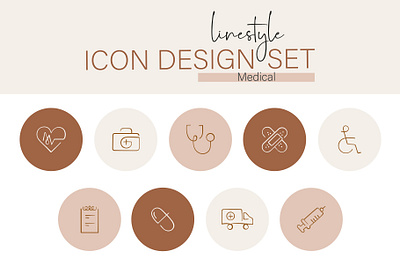 Icon Design Set Medical care