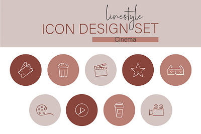 Icon Design Set Cinema video