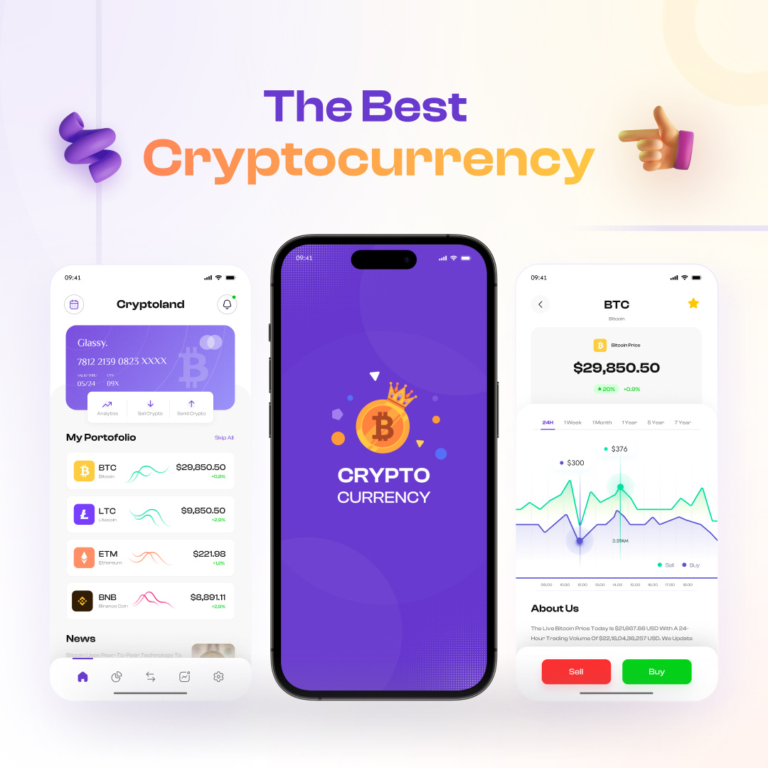 "User-Centric Designs for the Future of Digital Currency" 💹 cryptocurrency design graphic design illustration mobileapp motion graphics ui uiux ux