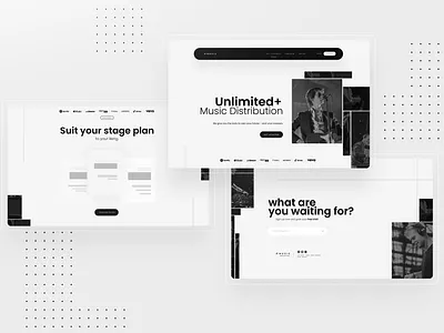 Music Distribution Web app card design cards design graphic design grey minimalism minimalist minimalistic monochromatic monochrome music music distribution product design ui user interface user interface design webapp website