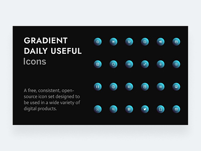 Daily Useful Gradient Icon Pack daily useful icon icon pack icons ui