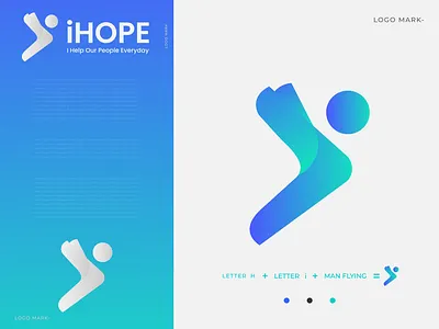 IHOPE LOGO | Medical | Doctors | Health | Clinic | Hospital Logo blue medical logo branding care clinic community logo doctor doctors logo health health issue healthcare healthy hospital logo i hope logo ihope ihope logo lab man flying logo medical medicine pharmacy
