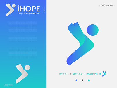 IHOPE LOGO | Medical | Doctors | Health | Clinic | Hospital Logo blue medical logo branding care clinic community logo doctor doctors logo health health issue healthcare healthy hospital logo i hope logo ihope ihope logo lab man flying logo medical medicine pharmacy