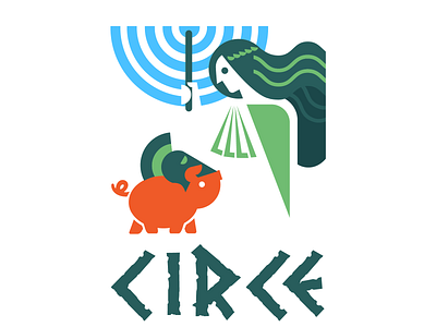Greek Myth: Circe logo magic odysseus odyssey pig sorceress spell swine
