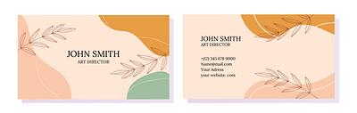 Bohemian style botanical theme name card business card bohemian style boho botanical business card name card