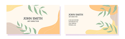 Bohemian style botanical theme name card business card bohemian boho botanical business card name card
