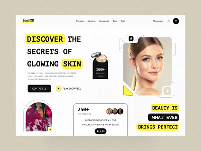 Cosmetics - Web design beauty beauty product beauty salon cosmetic cosmetics cosmetology landing page makeup online store skin skin care skincare spa web web design webdesign website website design