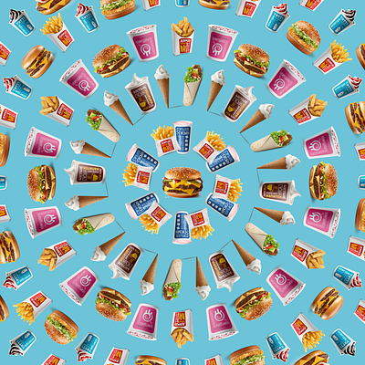 Key visual for McD Kazakhstan branding design illustration