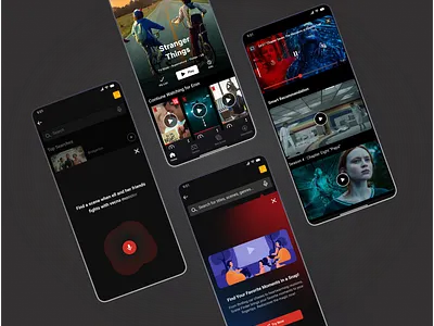 Netflix Scene Finder animation appdesign cleanui design figma mobileapp netflix redesign ui uidesign uiuxdesign