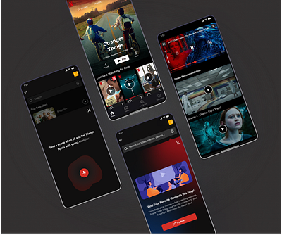 Netflix Scene Finder animation appdesign cleanui design figma mobileapp netflix redesign ui uidesign uiuxdesign