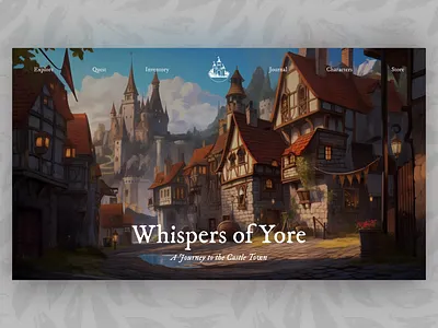 Yore - Adventure game ai clean cover dalle figma game illustration logo midjourney minimal online game ui video game website