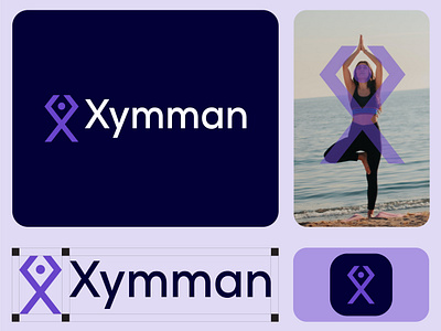 yoga best logo body brand brand guideline branding fitnes graphic design gym healthy logo designer logos lotion modern logo muscle nft strong symbol x xymman yoga