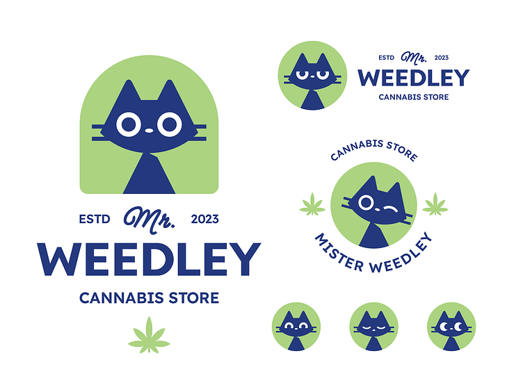 Logo with a cat named Mr. Weedley