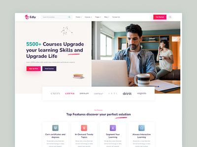 Edly - LMS Education academy best shot on dribbble coaching education envytheme lms moodle trending design ui ux web design